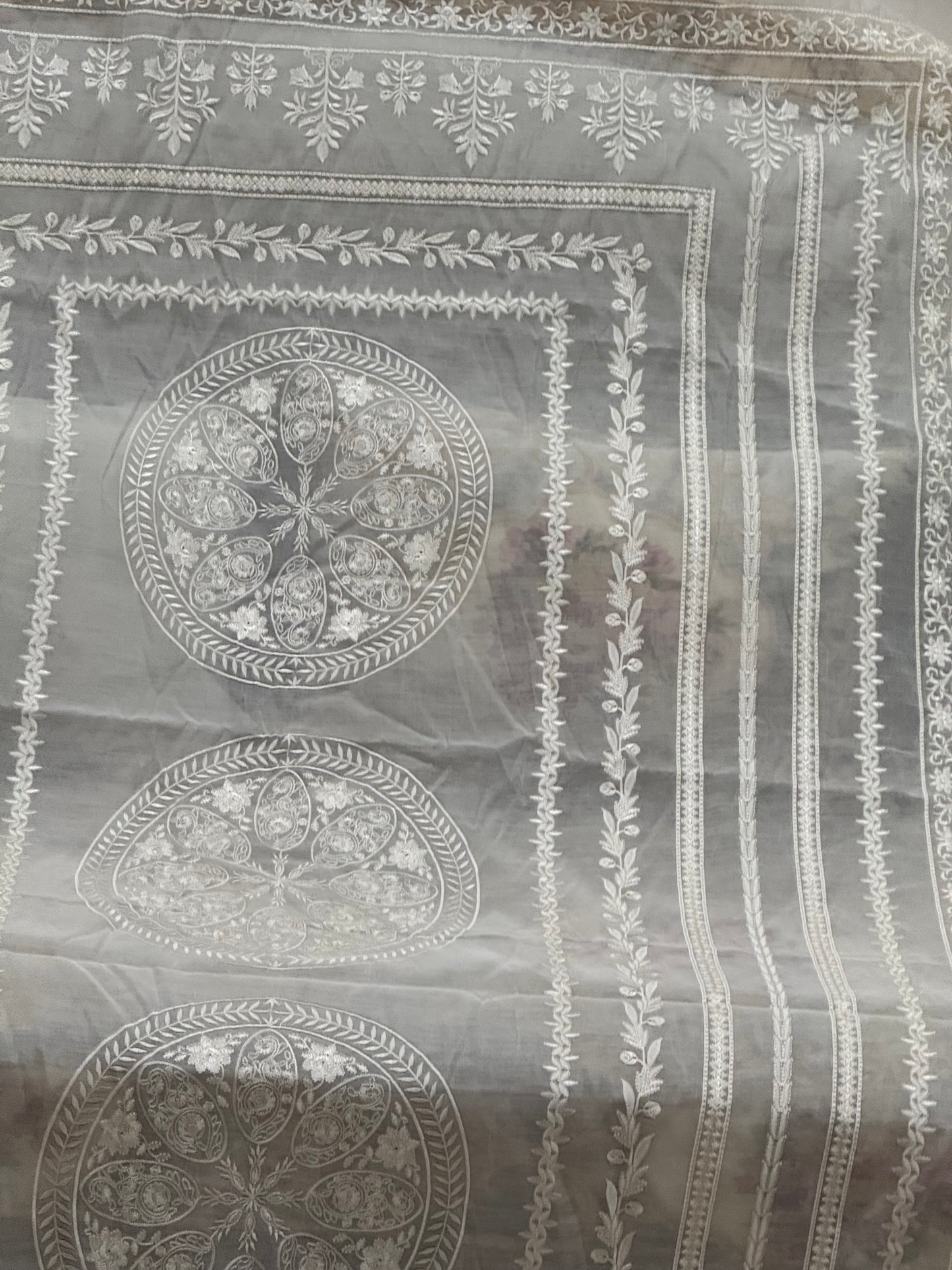 Pure chanderi silk lawn duppata