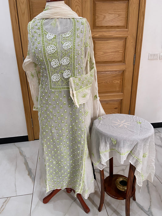 Mul chanderi kurta set