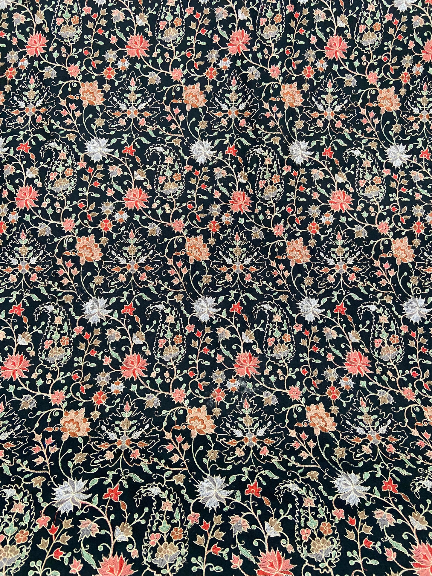 Toosh pashmina Mechine embroidered shawl