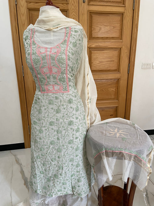 Mul chanderi kurta set