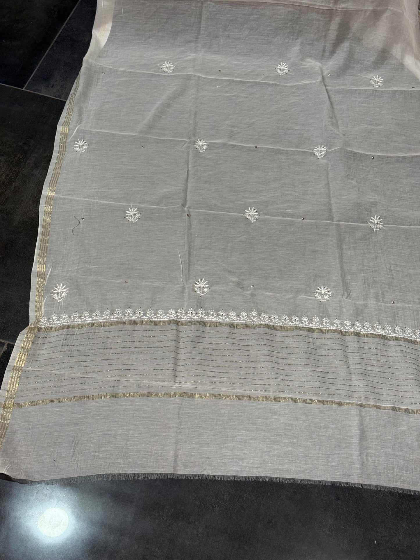 Mul chanderi kurta set