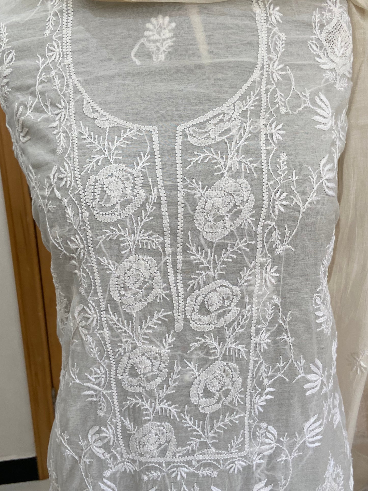 Mul chanderi kurta set