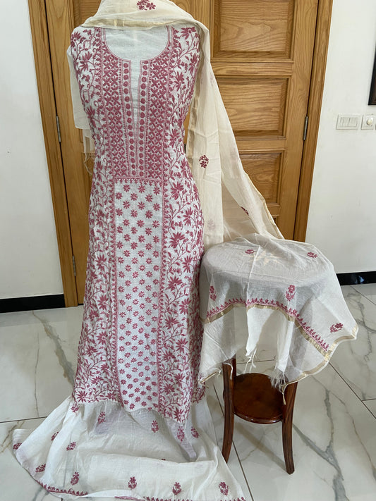 Mul chanderi kurta set