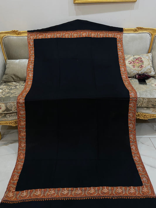 Toosh pashmina sui 4 side embroidered boarder