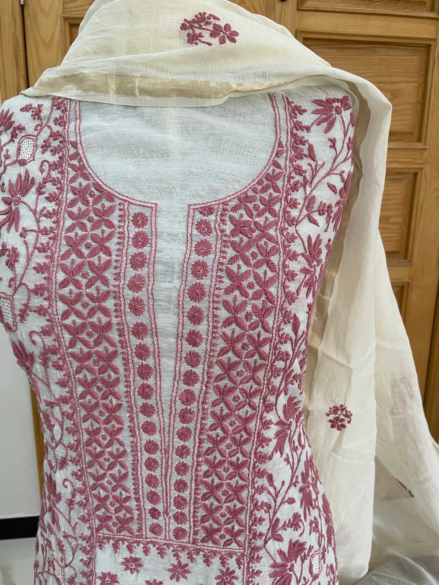 Mul chanderi kurta set