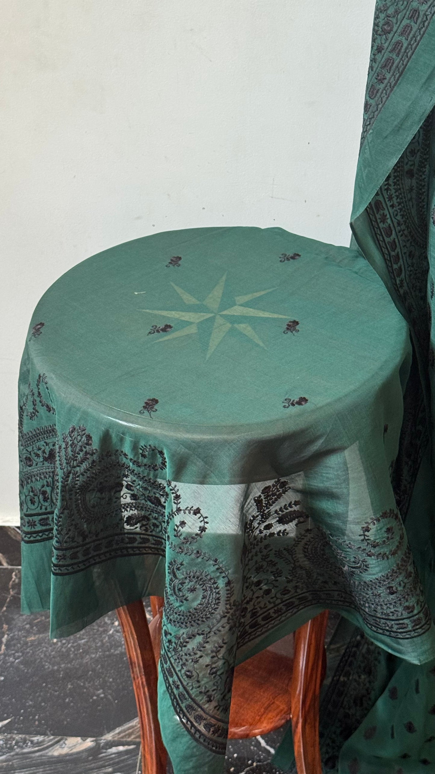 Pure silk lawn embroidered
